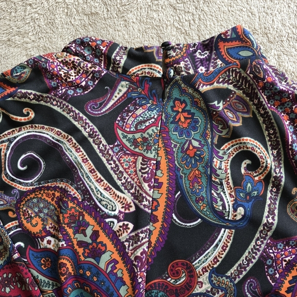 Nicole Miller Studio faux wrap paisley dress size 14 - Picture 11 of 14